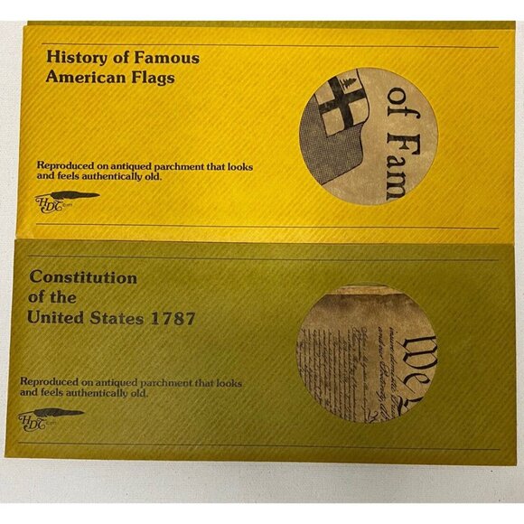 Historical Document Reproductions On Antiqued Parchment Teachers Aid Lot of 6 - Picture 2 of 5